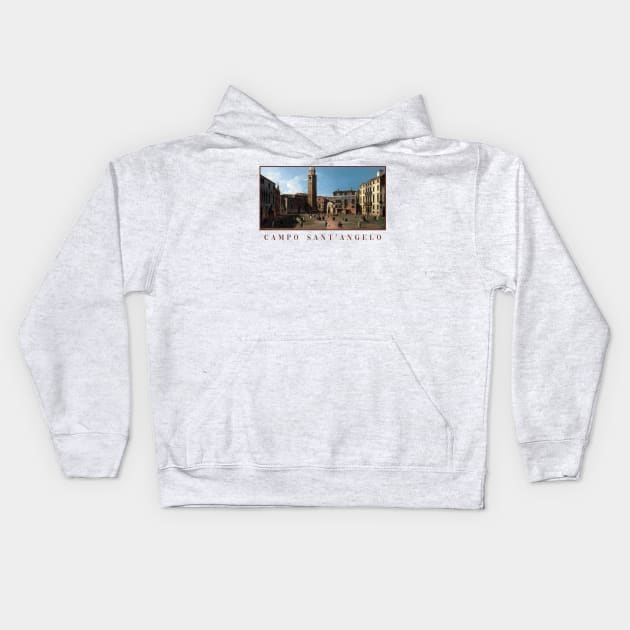 Campo Sant’Angelo by Canaletto Kids Hoodie by academic-art